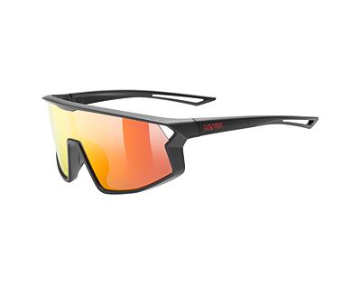 Okuliare UVEX Skyryse junior, black matt/mirror red