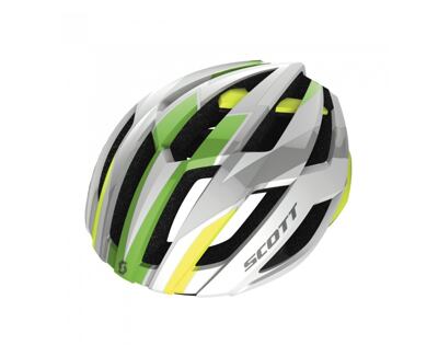 Cyklistická prilba SCOTT Arx, white/lime green
