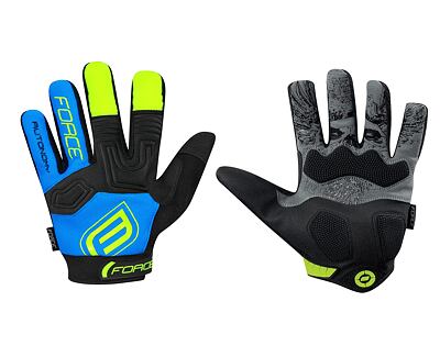 Rukavice FORCE KID MTB AUTONOMY, čierno-modré