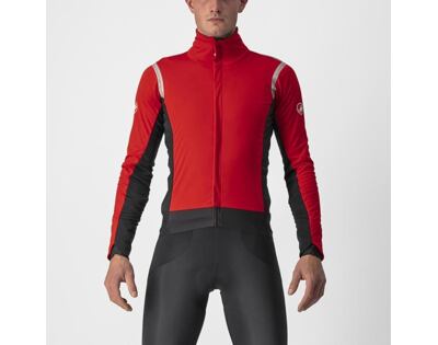 Pánska zimná cyklistická bunda Castelli ALPHA RoS 2, červená