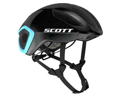 Cyklistická prilba SCOTT Cadence Plus, black/ light blue