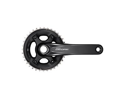Kľuky Shimano Deore M6000 175mm 38/28z. 10-k. čierny HTII bez ložísk