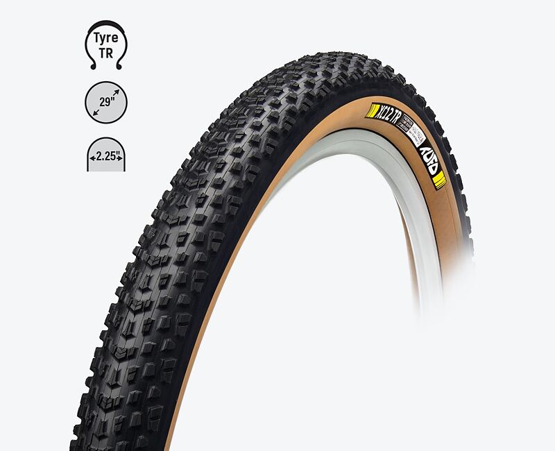 Plášť TUFO MTB XC12 TR 29"x2,25,kevlar,bezdušový béžová bočnica