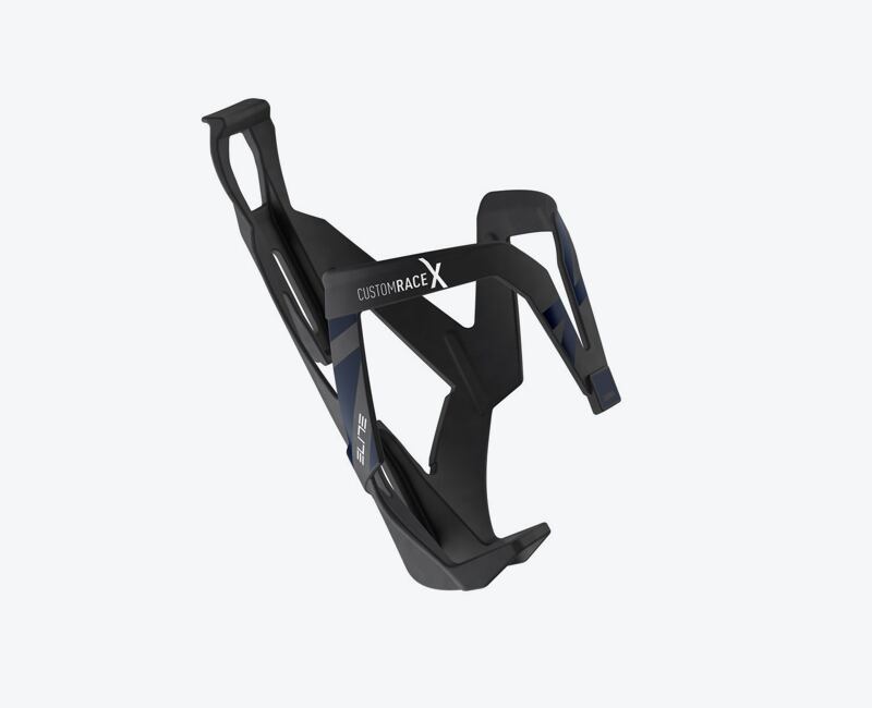 Košík CUSTOM RACE X čierny matný modrá grafika