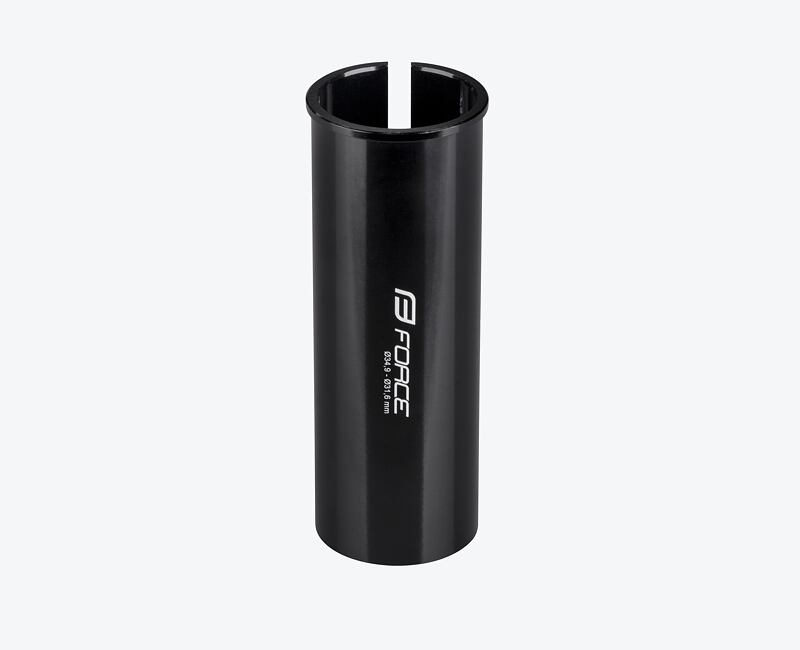 Redukcia sedlovky FORCE 34,9-30,9mm, hliníková, čierna