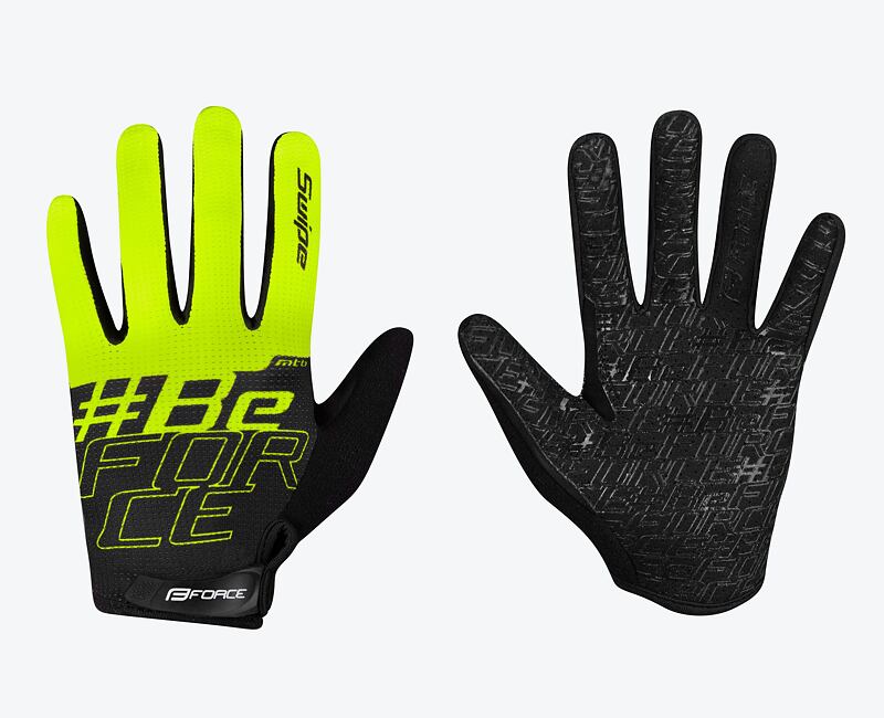 Rukavice FORCE MTB SWIPE letné, čierno-žlté
