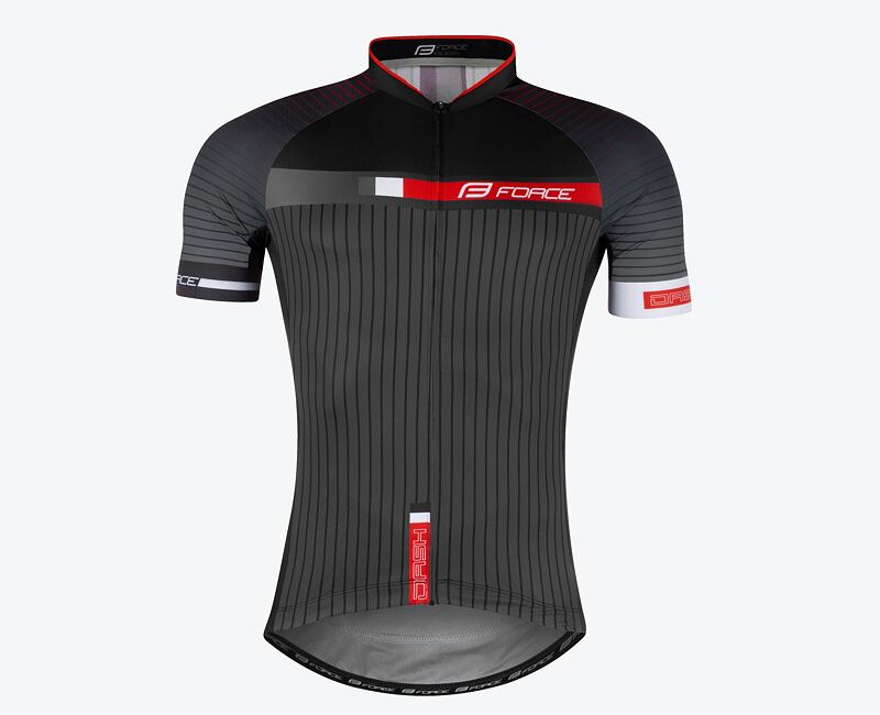 Dres FORCE DASH krátky rukáv, šedo-červeno-čierny