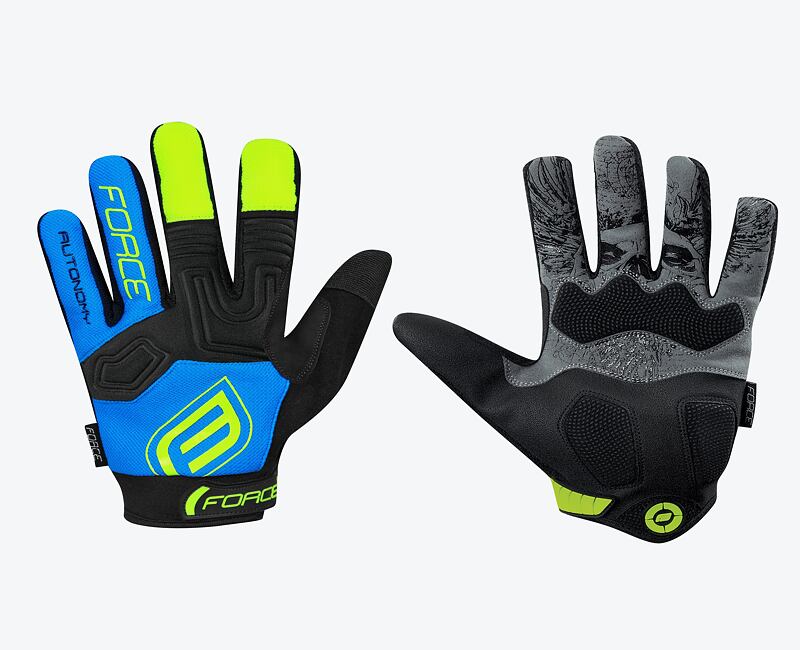 Rukavice FORCE KID MTB AUTONOMY, čierno-modré