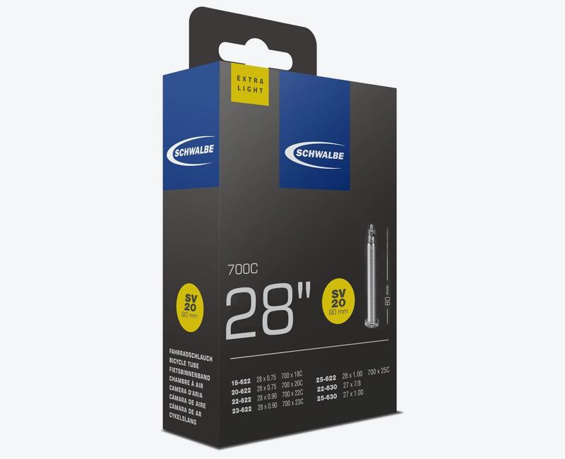 Duša SCHWALBE 700x18/25C FV 80mm (18/25-622) 65g Exlight
