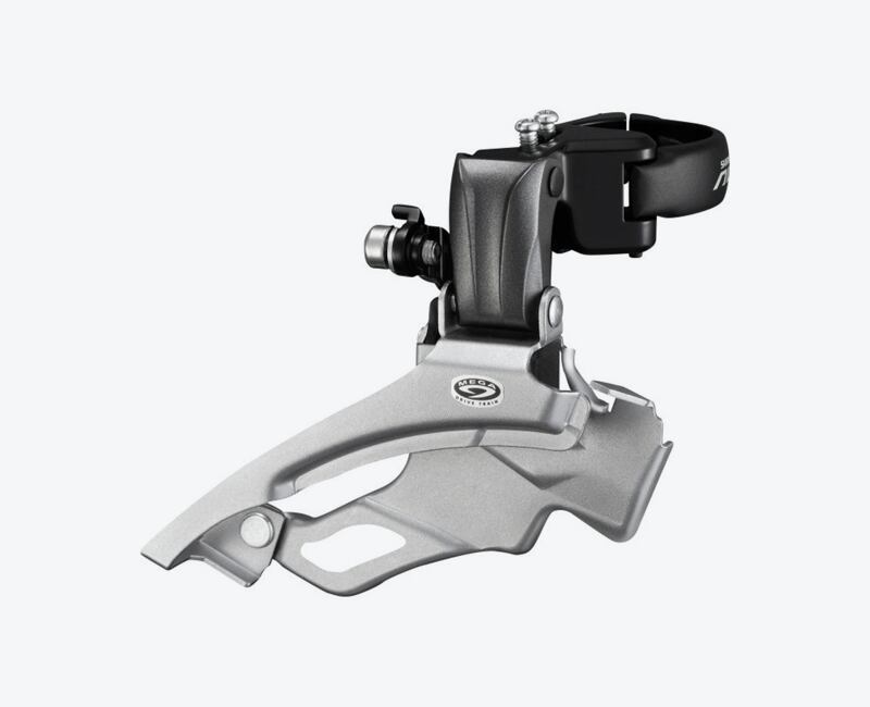 Prešmyk Shimano Altus M371 3x9 uni ťah Down Swing (34,9/31,8/28,6mm) 48/44z.
