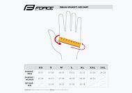Rukavice FORCE MTB ANGLE letné, fluo-modré